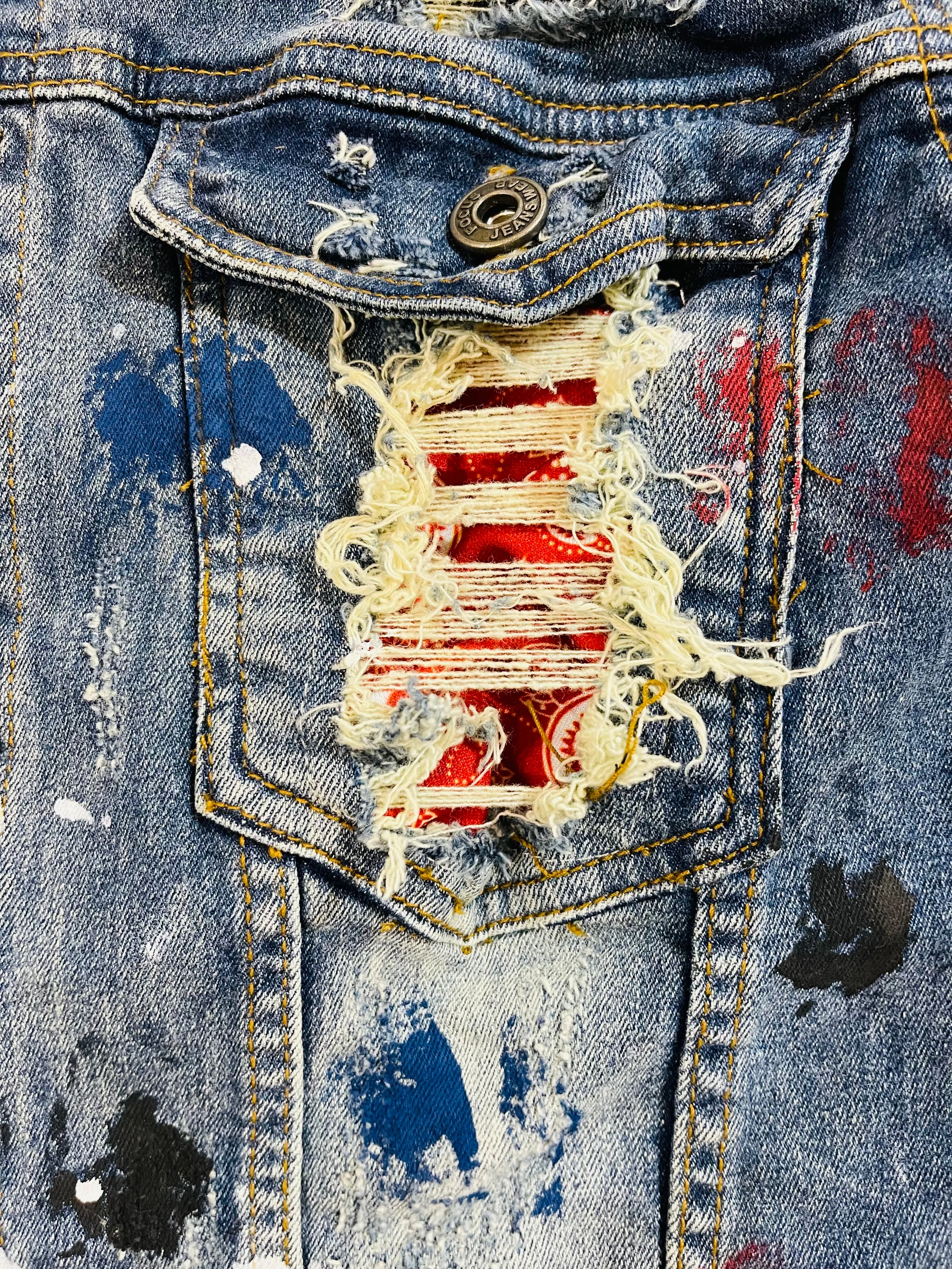 Focus 'Paisley' Denim Jacket (Vintage) 3341-J