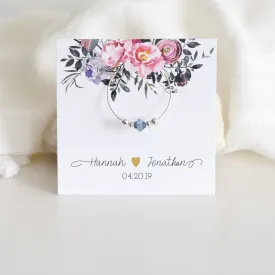 Garden Bachelorette Favors, Swarovski Crystal Wine Charms