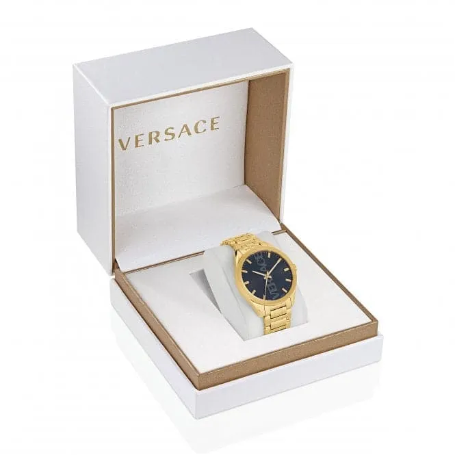 Gents V-Vertical Gold-Tone Grey Watch VE3H00622