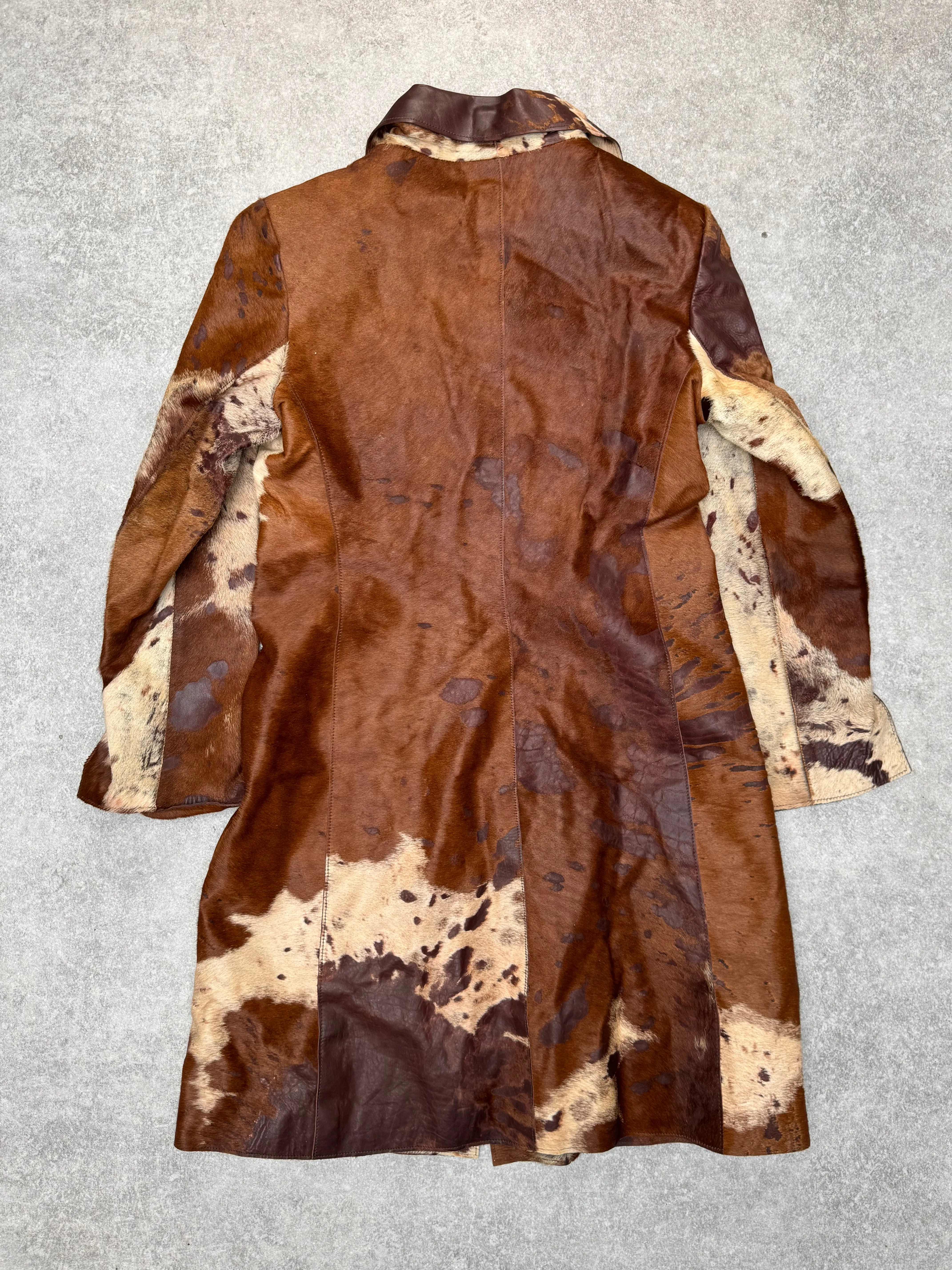 Gianni Cagliotta Brown Cowhide Trench Coat