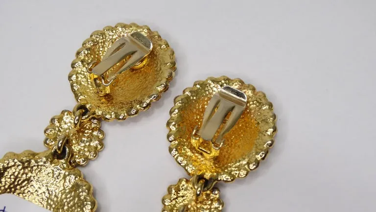 Gianni Versace Medusa Rhinestone Earrings