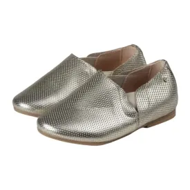 Grace - Gold Soft Leather Slip On for Girl/Boy by Manuela de Juan