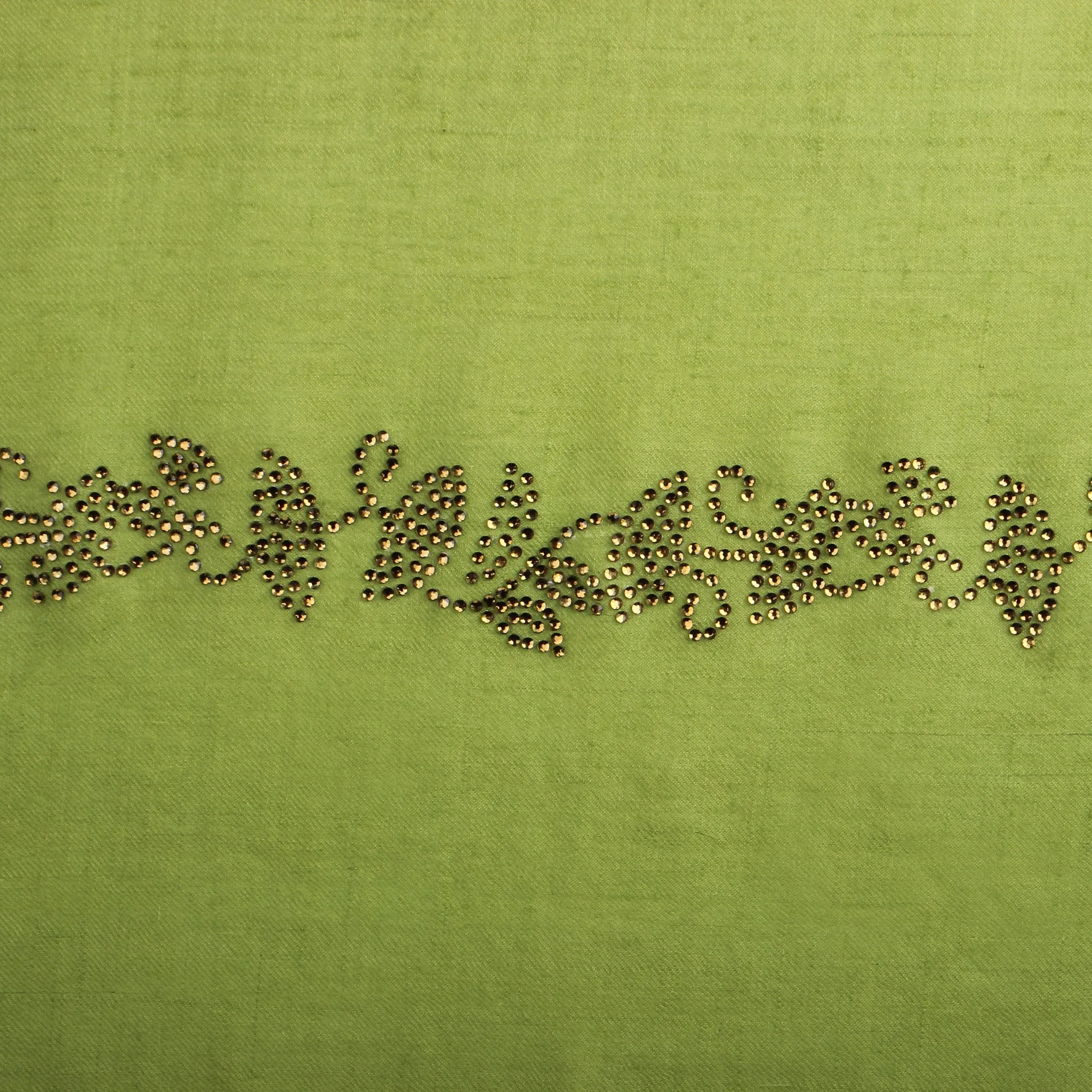 Green Shawl Swarovski Pashmina Shawl with Swarovski Crystal Umbrellas