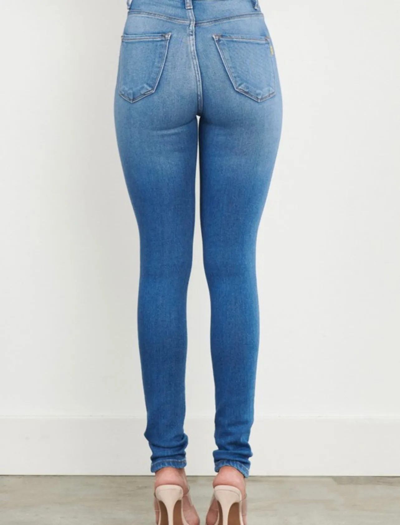 HIGH WAIST DENIM SKINNY JEANS