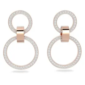 Hollow Hoop White Rose Gold-tone Plated Earrings 5636502