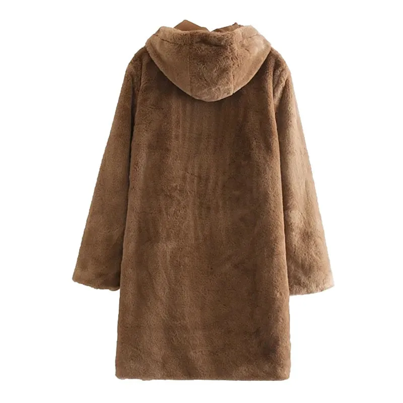 HOODED TEDDY COAT