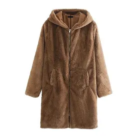 HOODED TEDDY COAT
