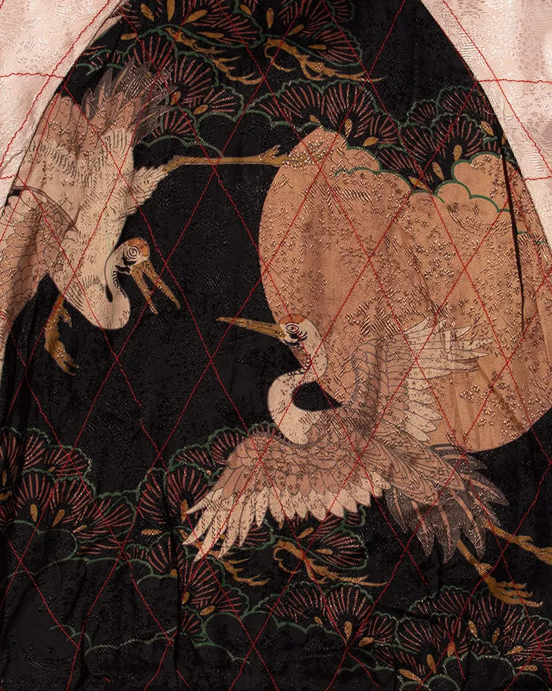 Japanese Repro Souvenir Jacket, Reversible, Hanatabi Gakudan, Black, Fuji and Maiko