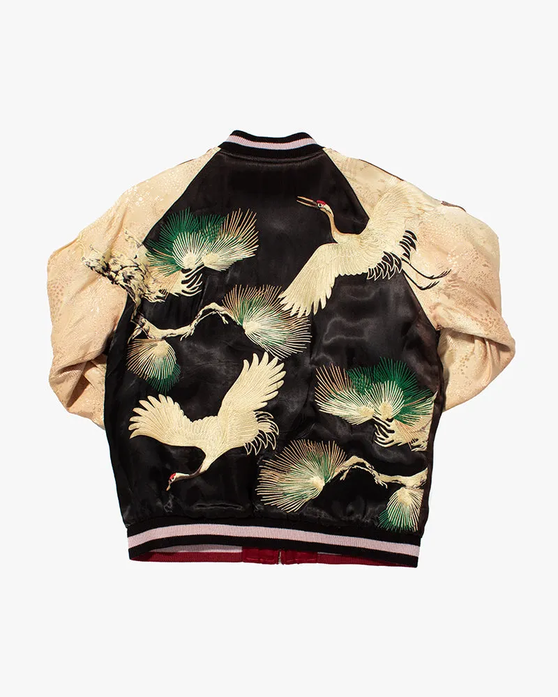 Japanese Repro Souvenir Jacket, Reversible, Red Ebisu and Cranes