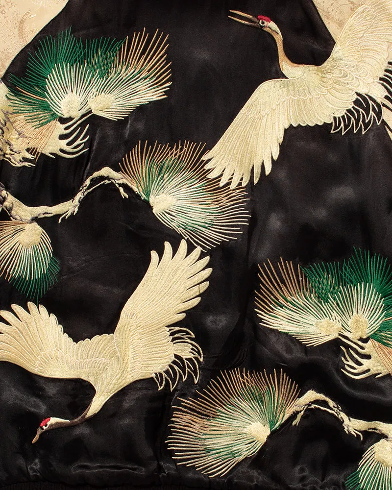 Japanese Repro Souvenir Jacket, Reversible, Red Ebisu and Cranes