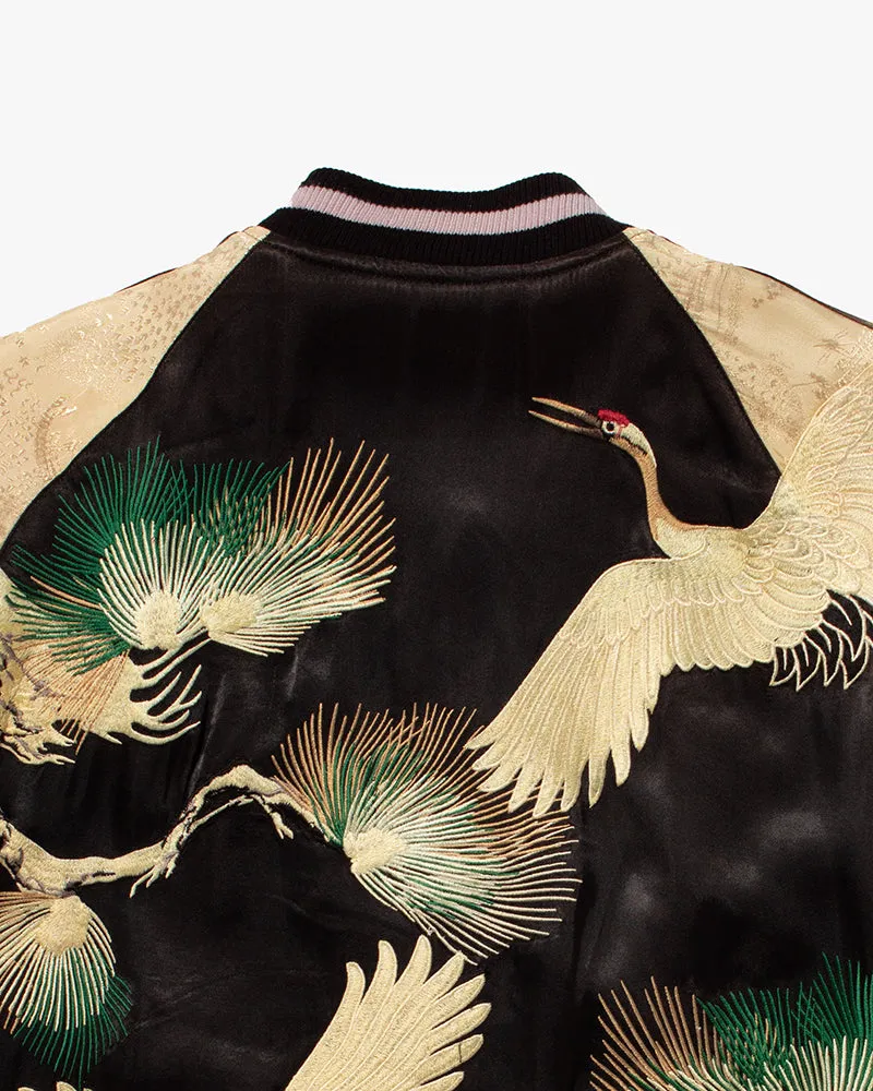 Japanese Repro Souvenir Jacket, Reversible, Red Ebisu and Cranes