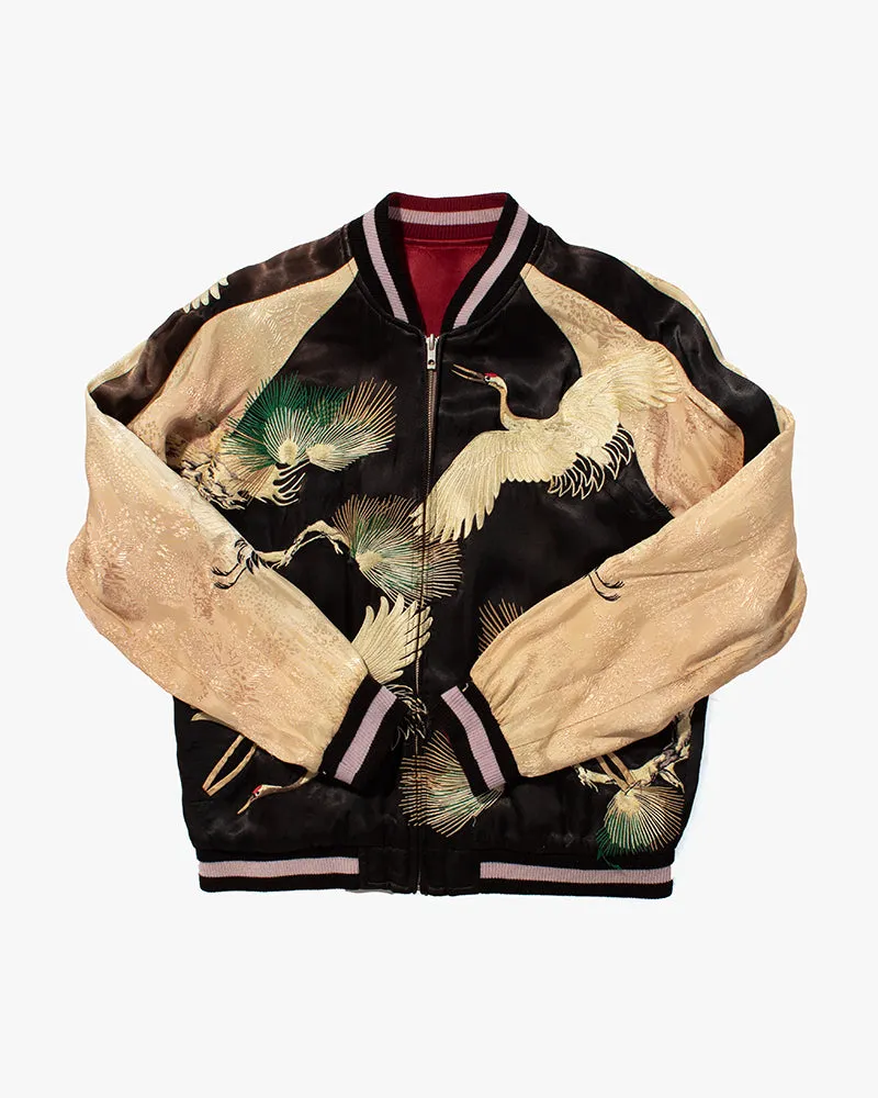 Japanese Repro Souvenir Jacket, Reversible, Red Ebisu and Cranes