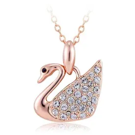 Krystal Swan Necklace Embellished With SWAROVSKI Crystals