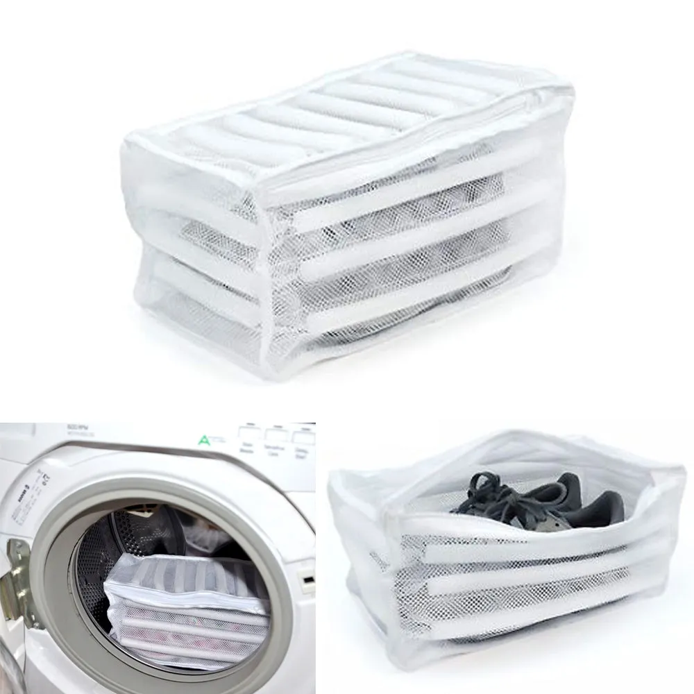 Laundry Footwear Sneaker Washer Dryer White Mesh Wash Bag Shoe Lingerie Clothes