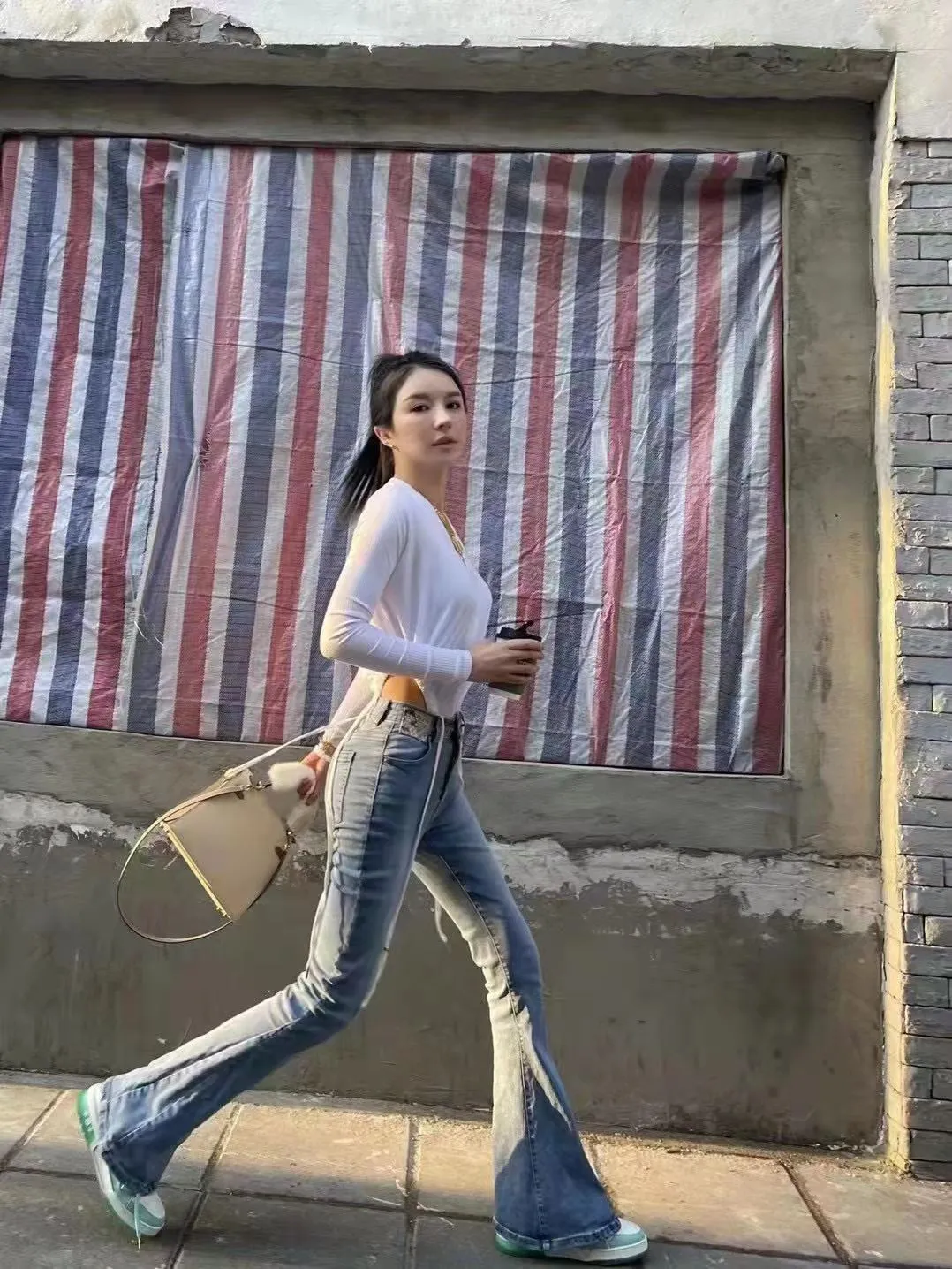 Light Blue Jeans with Snake Patch