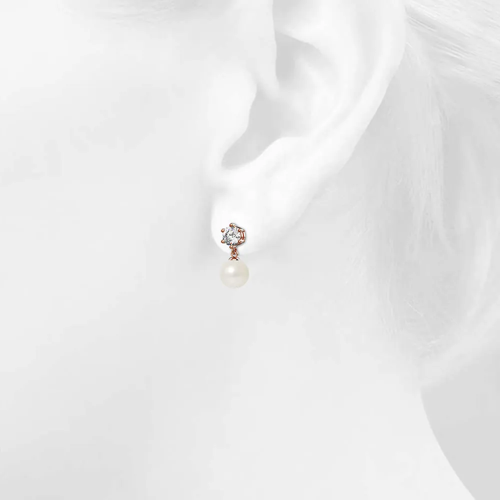 Margaux Drop Earrings Embellished with SWAROVSKI crystals and Pearls