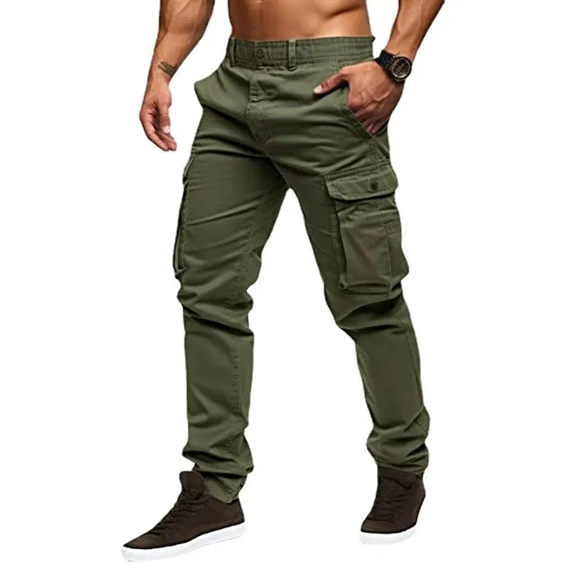 Mens Hiking Outdoor Cargo Pants Lightweight Quick Dry Multiple Pockets Waterproof