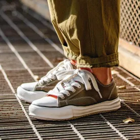 Men's Low-Top Dissolving Deformation Sole Canvas Shoes