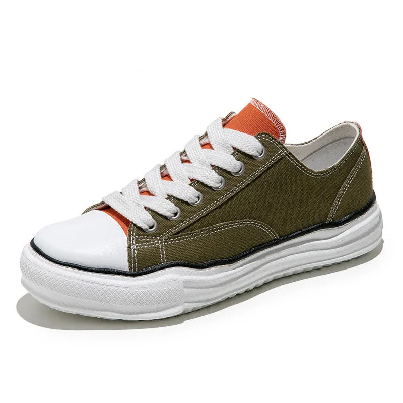 Men's Low-Top Dissolving Deformation Sole Canvas Shoes