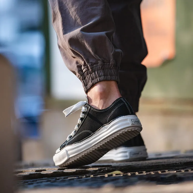 Men's Low-Top Dissolving Deformation Sole Canvas Shoes