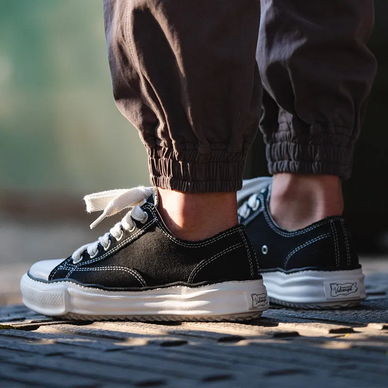 Men's Low-Top Dissolving Deformation Sole Canvas Shoes
