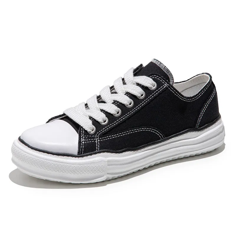 Men's Low-Top Dissolving Deformation Sole Canvas Shoes