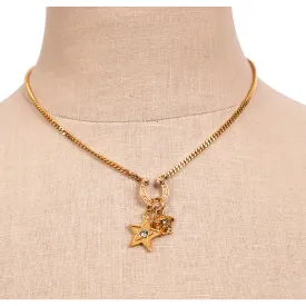 NEW $650 VERSACE RUNWAY Tribute WESTERN HORSESHOE MEDUSA LOGO Charm NECKLACE NIB