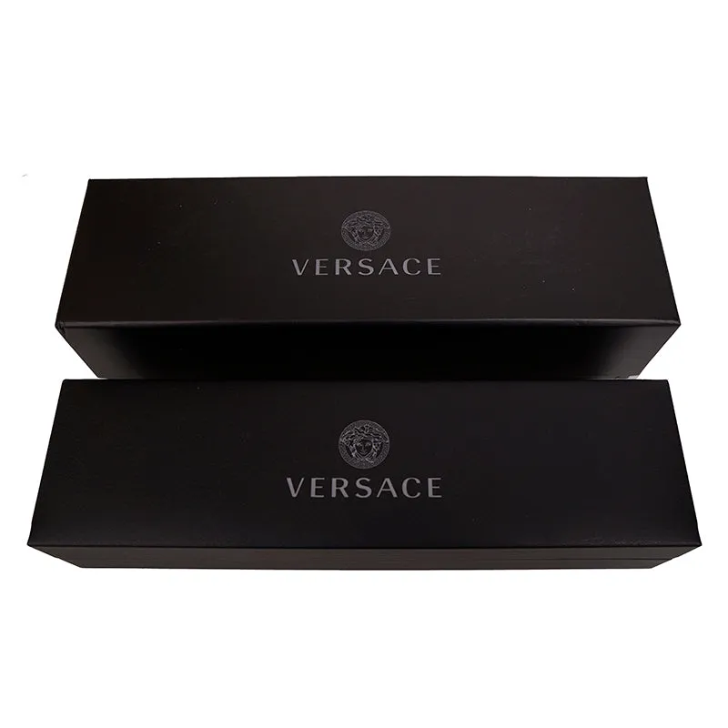 NEW $650 VERSACE RUNWAY Tribute WESTERN HORSESHOE MEDUSA LOGO Charm NECKLACE NIB