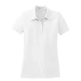 Nike Women's White Sphere Dry Short Sleeve Diamond Polo