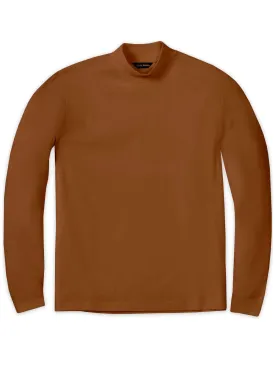 Peruvian Cotton Mock Turtleneck in Auburn by Scott Barber