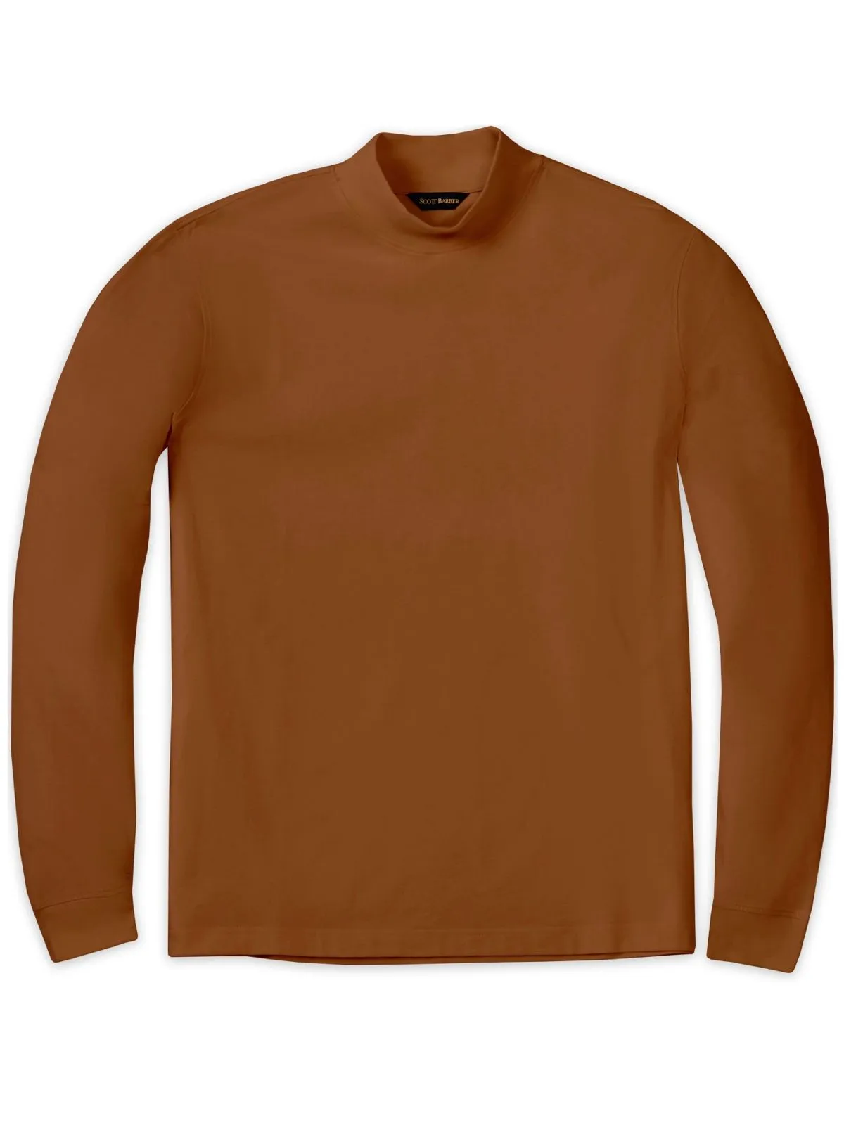 Peruvian Cotton Mock Turtleneck in Auburn by Scott Barber