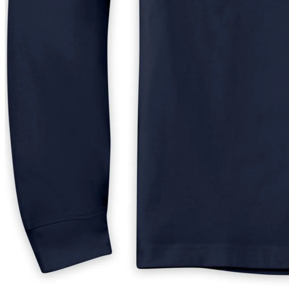 Peruvian Pima Cotton Mock Turtleneck in Midnight by Scott Barber