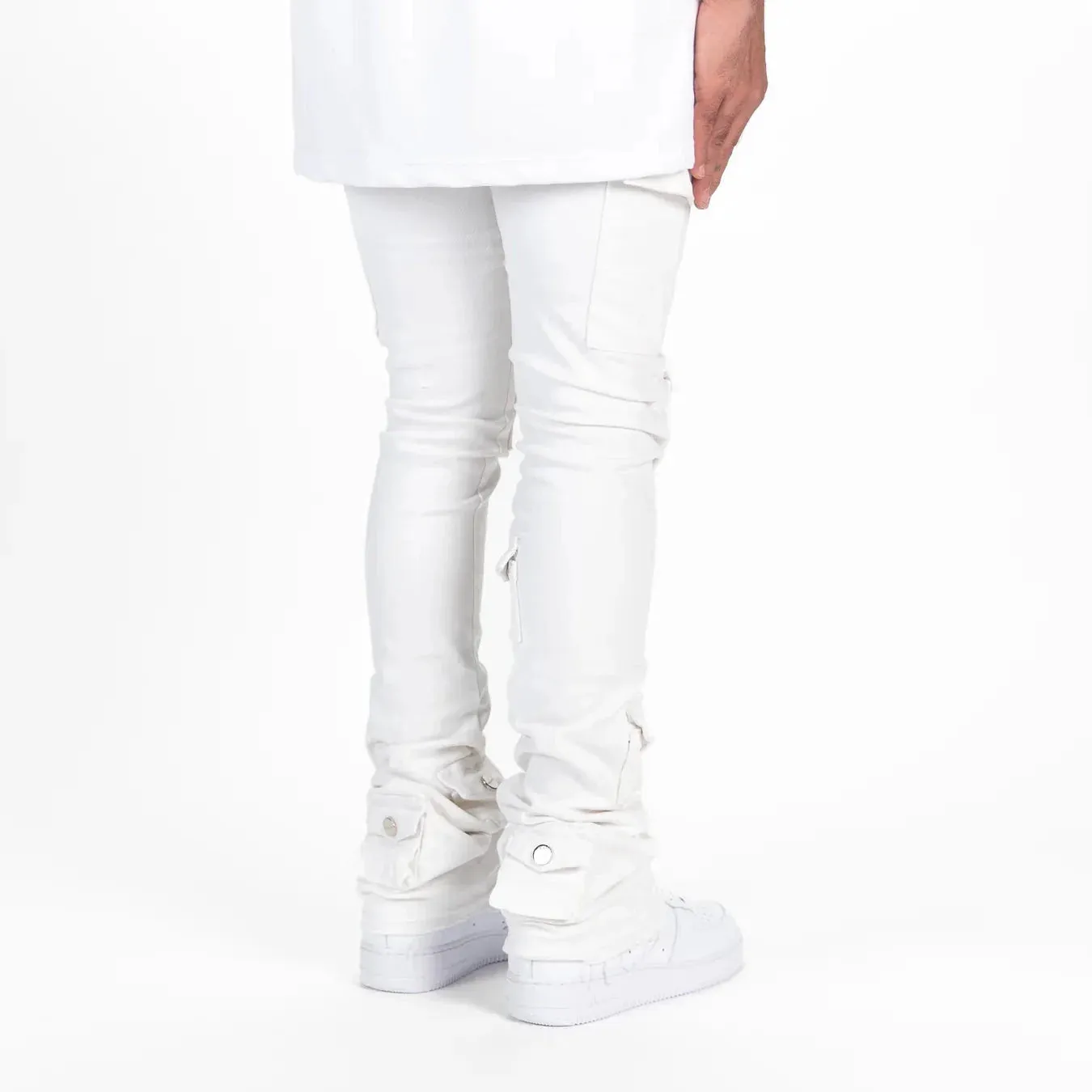 Pheelings "My Pleasure" Cargo Flare Stack Denim Jean