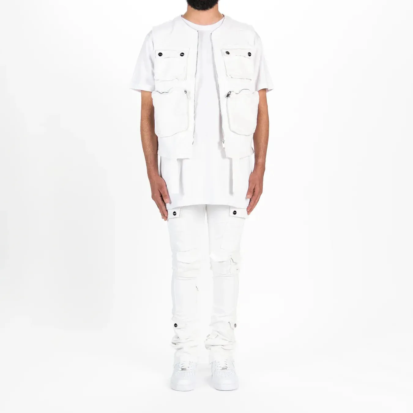 Pheelings "My Pleasure" Cargo Flare Stack Denim Jean