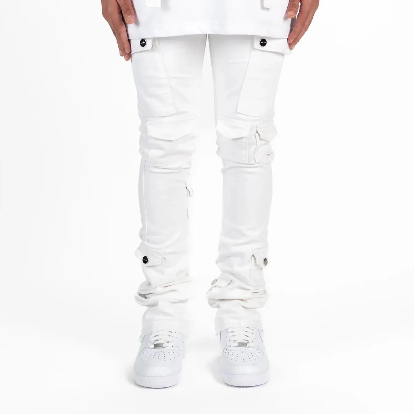 Pheelings "My Pleasure" Cargo Flare Stack Denim Jean