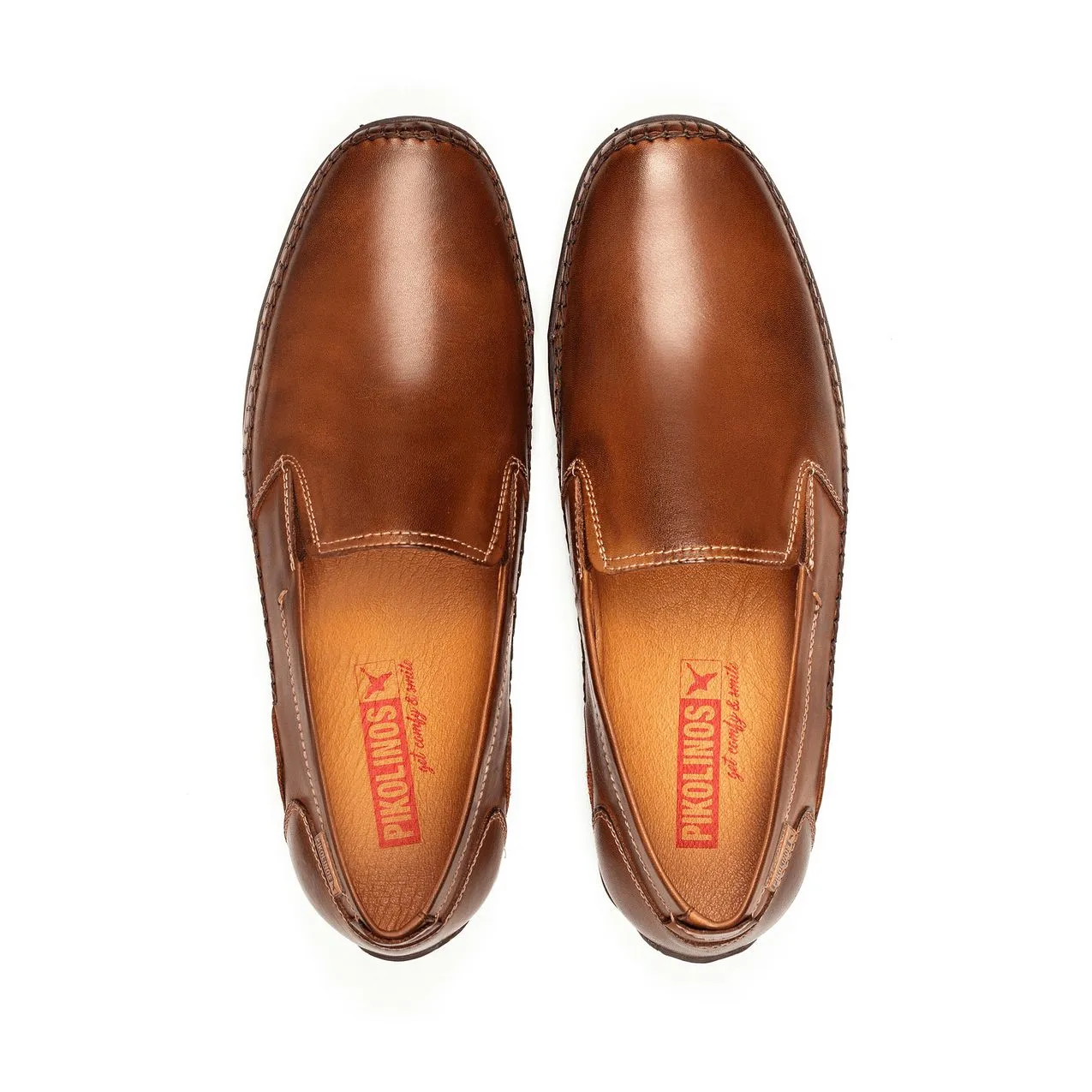 Pikolinos Azores 06H-5303 Mens Cuero Brown Leather Slip On Shoes