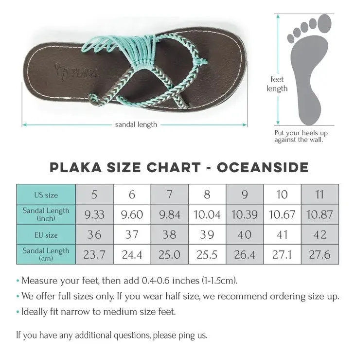 Plaka Turquoise-Blue Oceanside Flip Flop Sandals