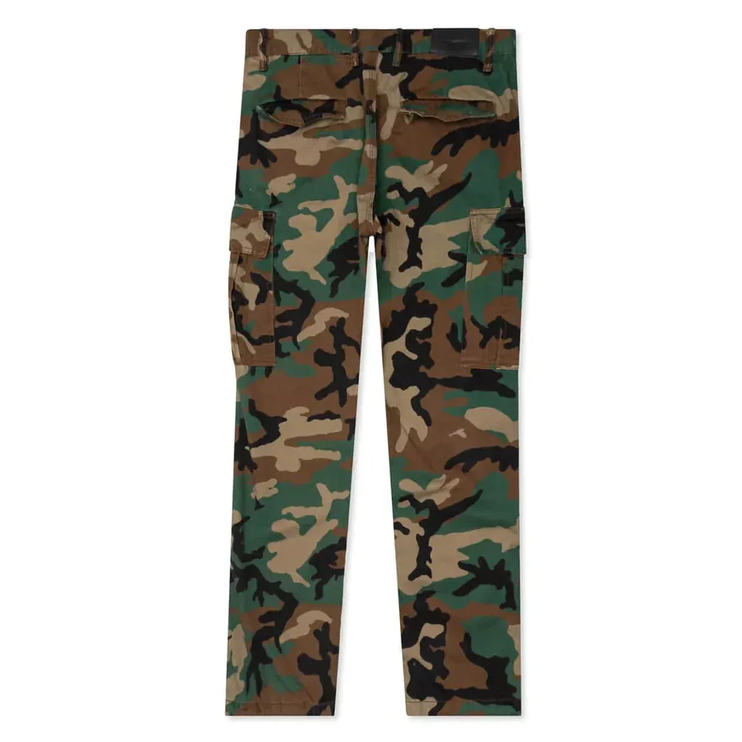 Purple Brand P013 Camo With Knee Embroidery Cargo Pant