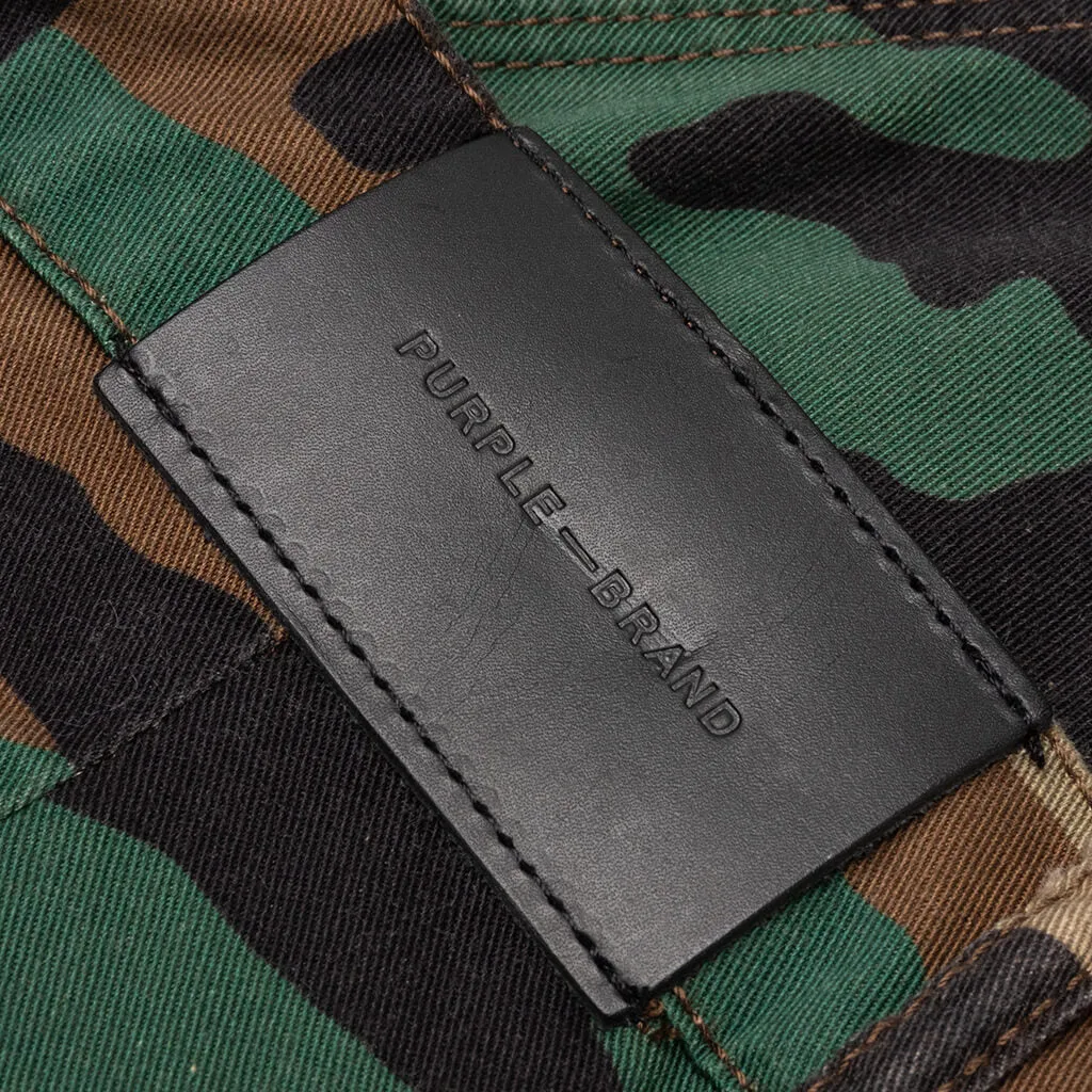 Purple Brand P013 Camo With Knee Embroidery Cargo Pant
