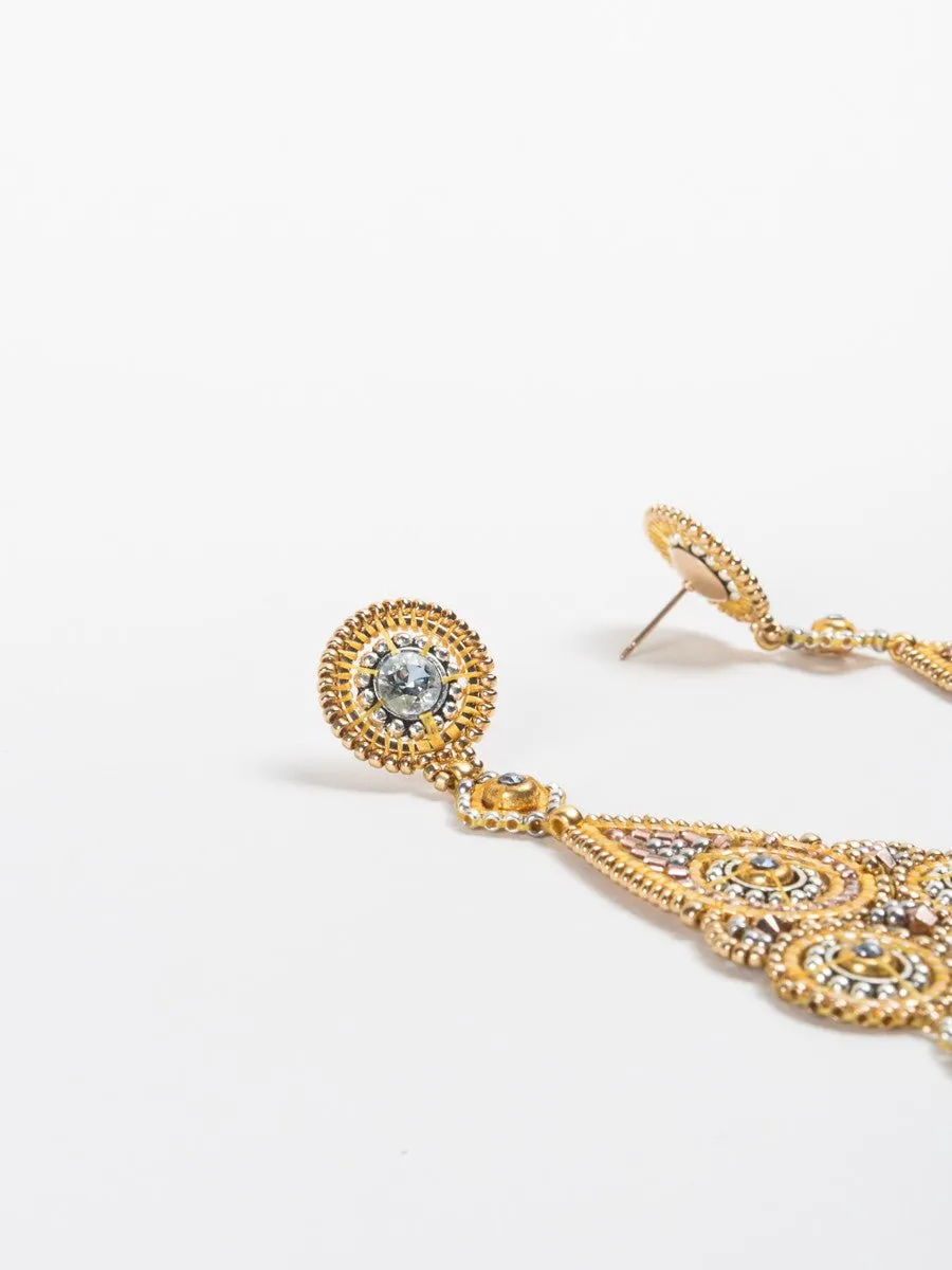 pyrite silver earrings