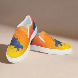 "Sunset Dragon" Men’s Slip-on Canvas Shoes