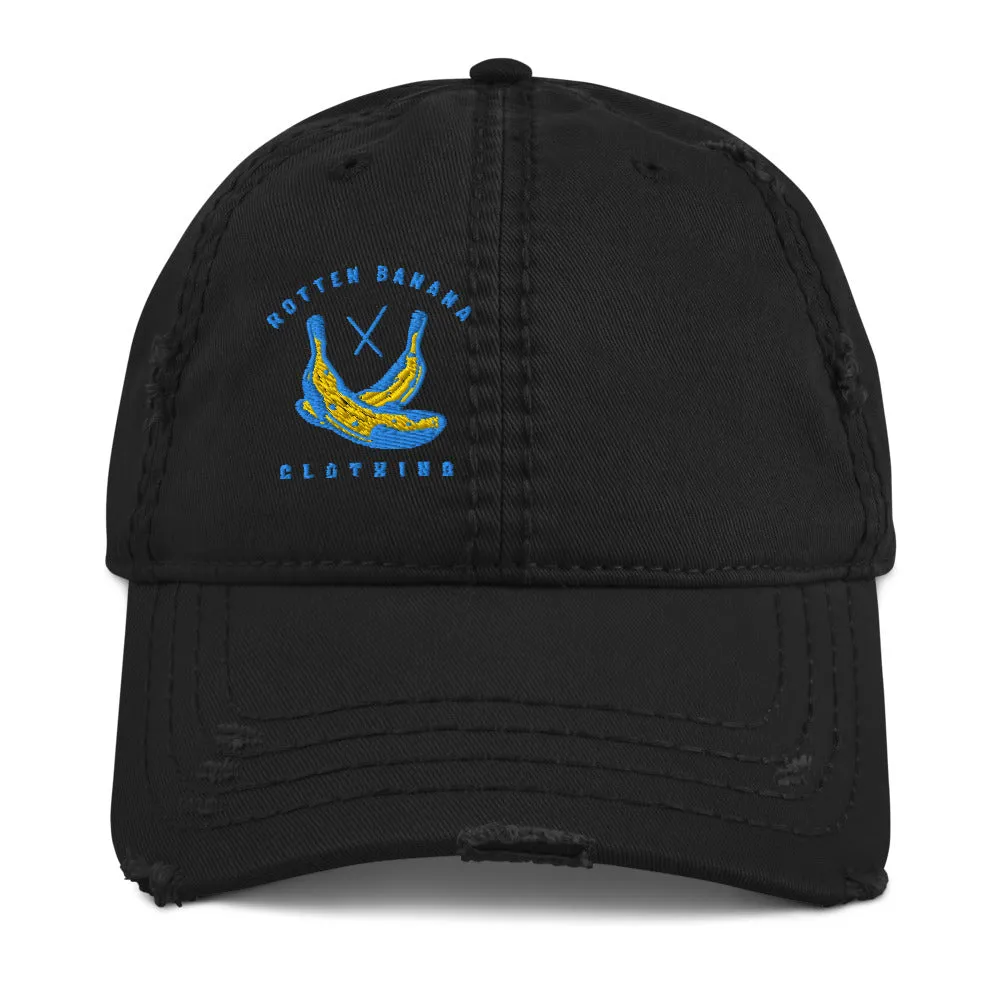 Rotten Banana Clothing Distressed Dad Hat Aqua Blue