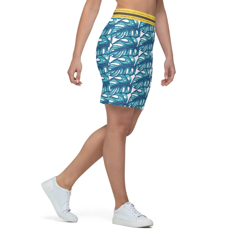 Rotten Banana Clothing Pencil Skirt Aqua Blue