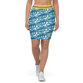 Rotten Banana Clothing Pencil Skirt Aqua Blue