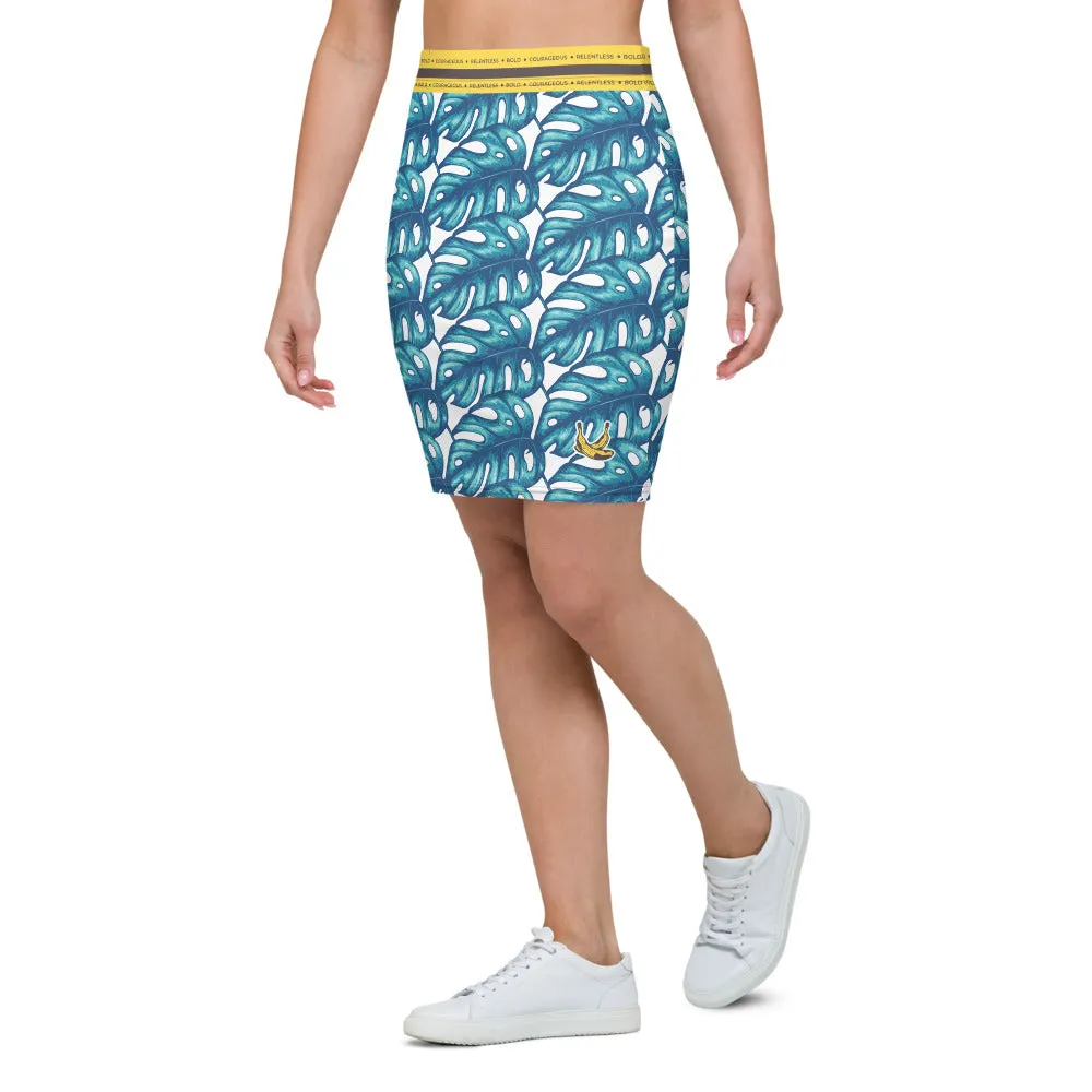 Rotten Banana Clothing Pencil Skirt Aqua Blue