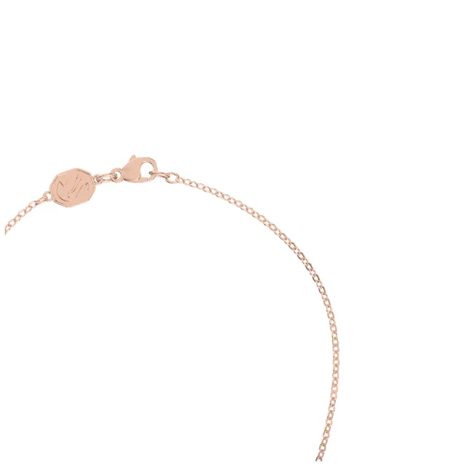 Signum Y Swan White Rose Gold-tone Plated Necklace 5628565