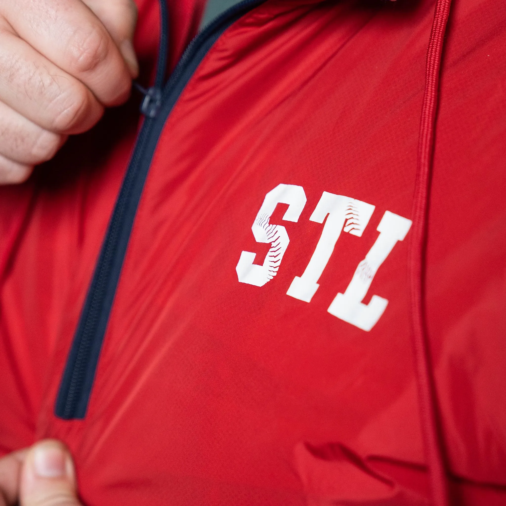 Stitches Unisex Anorak Windbreaker - Red