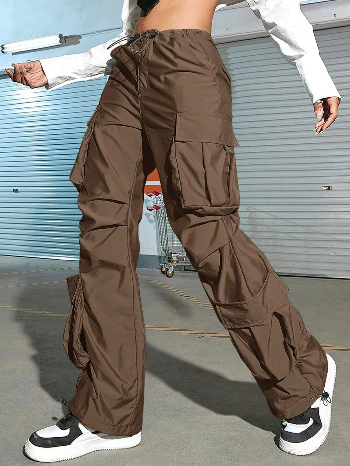 Street Vibes Flap Drawstring Cargo Pants