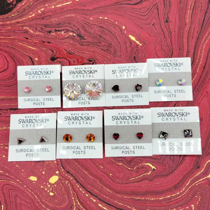 Swarovski Crystal Stud Earrings | Assorted
