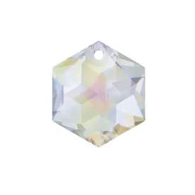 Swarovski Strass Crystal 14mm Aurora Borealis Hexagon Star prism with One Hole